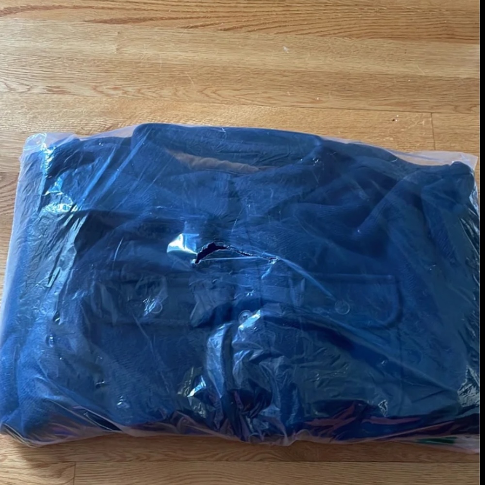 JACHS NEW YORK Blue Wool Blend Sherpa Shirt Jacket